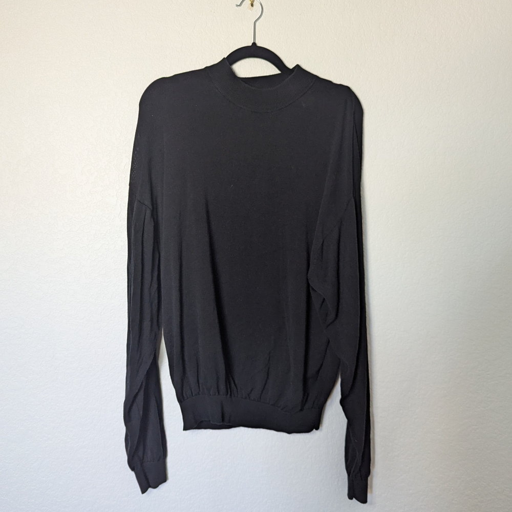Pronto Uomo Black Turtleneck Sweater Sleek Design